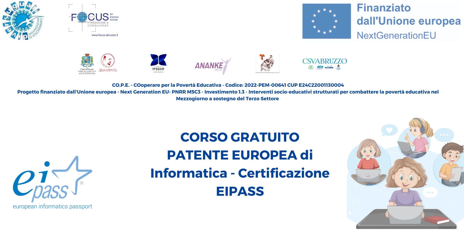 CORSO GRATUITO PATENTE EUROPEA DI INFORMATICA-CERTIFICAZIONE EIPASS